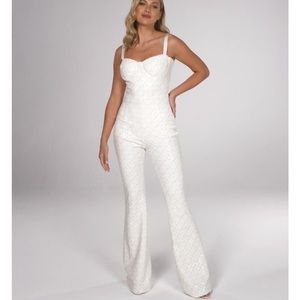 Nadine Merabi Hayley White Jumpsuit